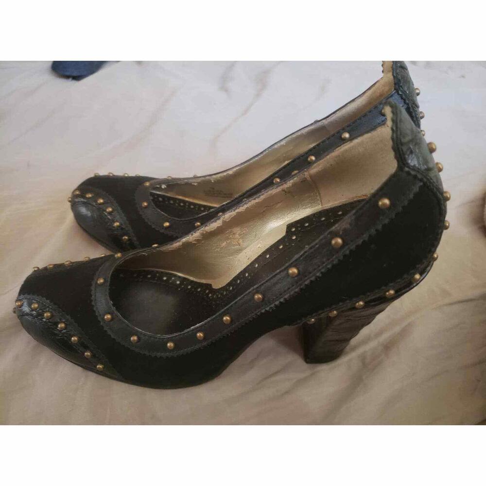 Sam Edelman studded python leather suede unique h… - image 1